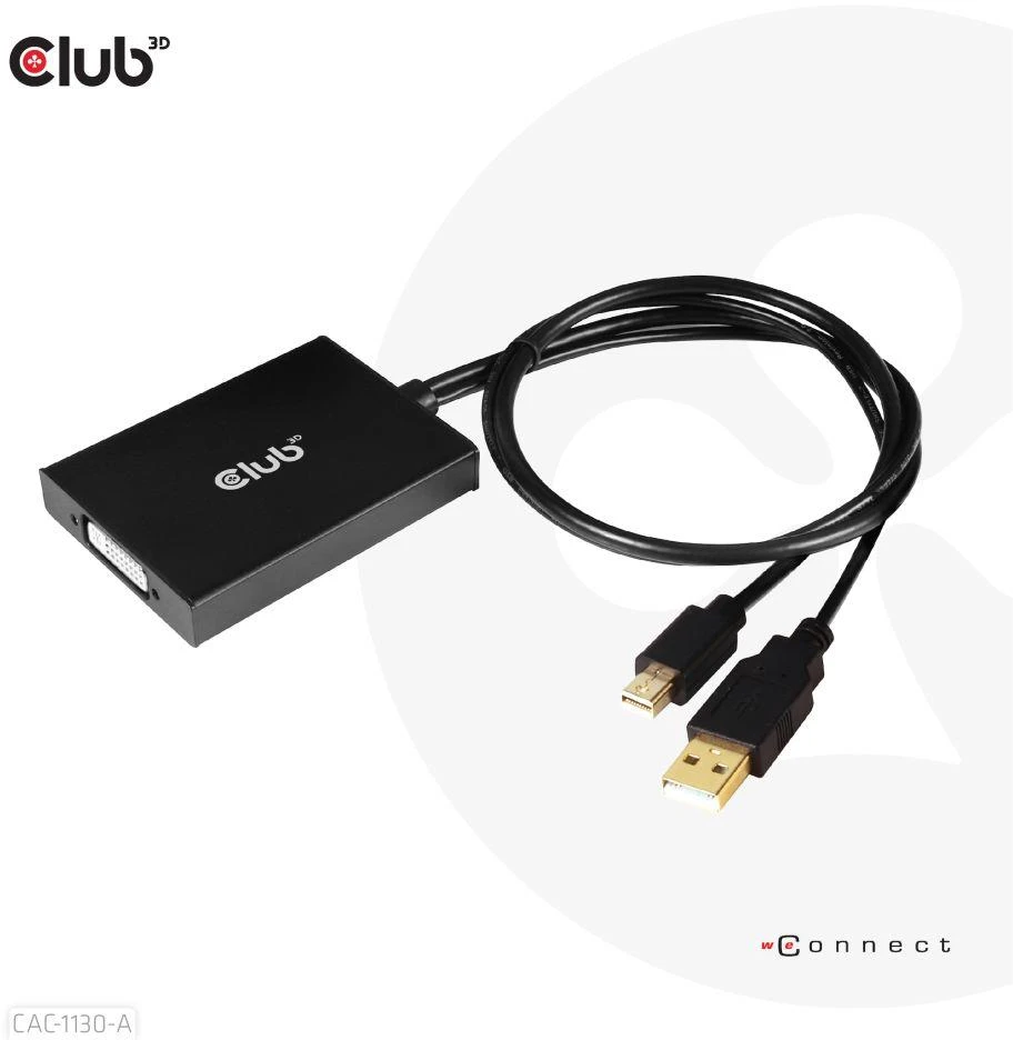 Club 3D Club3D adapteris Mini DP na Dual Link DVI, HDCP OFF versija, skirta Apple Cinema Displays Active Adapteris