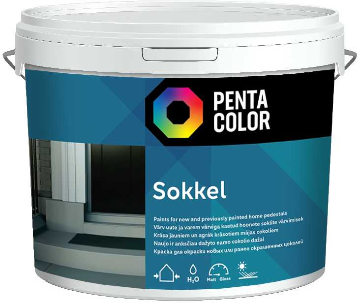 Cokoliniai dažai Pentacolor Sokkel, balta sp., 3 l