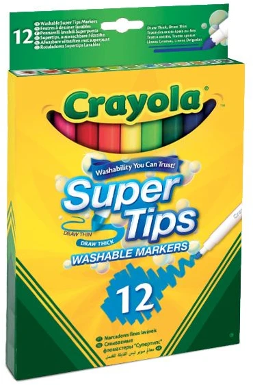 Crayola, Inc. 12 SUPER PATARIMAI PLAUNAMAS MARKER