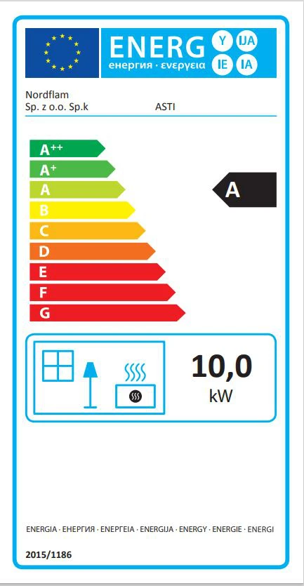 Ketinė krosnelė NORDFLAM ASTI EKO, 10 KW