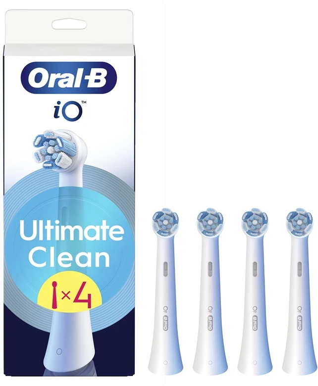 Dantų šepetėlis Elektrinio dantų šepetėlio galvutė Oral-B iO UltimateClean CWF-4, balta sp., 4 vnt.