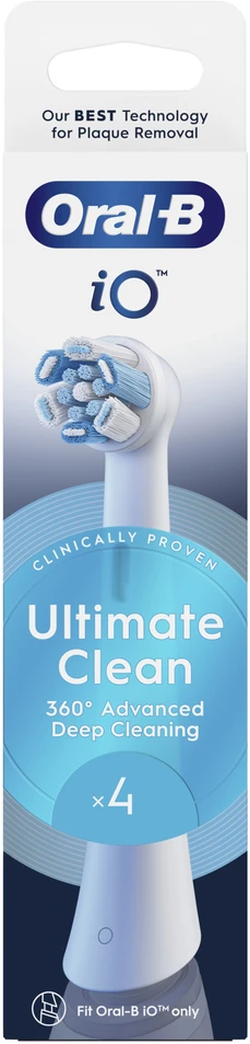 Dantų šepetėlis Elektrinio dantų šepetėlio galvutė Oral-B iO UltimateClean CWF-4, balta sp., 4 vnt.