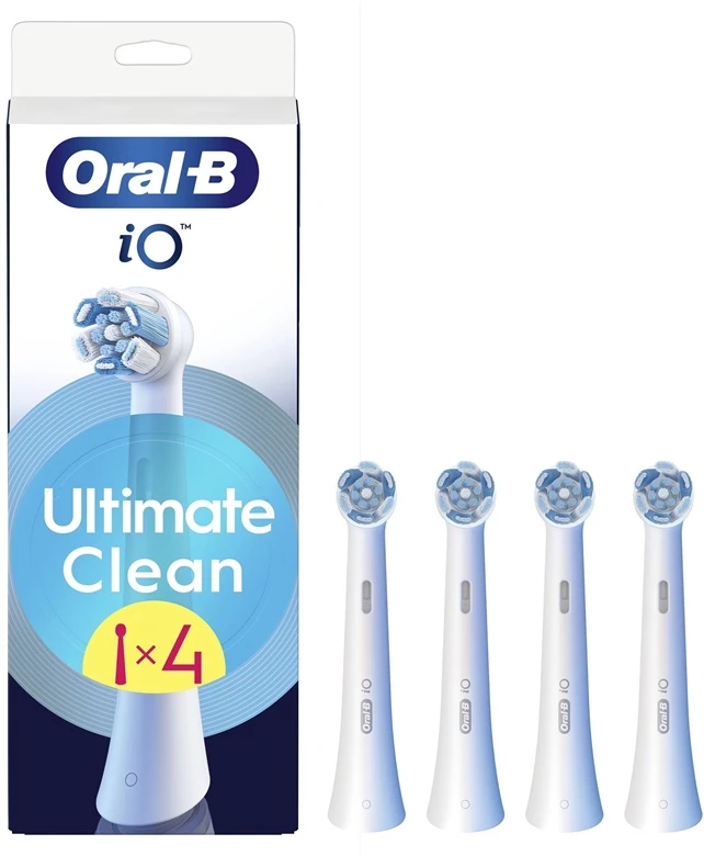 Dantų šepetėlis Elektrinio dantų šepetėlio galvutė Oral-B iO UltimateClean CWF-4, balta sp., 4 vnt.