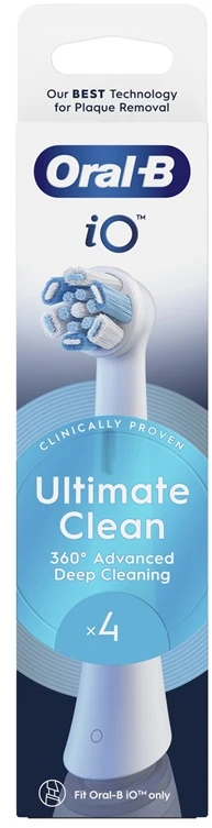 Dantų šepetėlis Elektrinio dantų šepetėlio galvutė Oral-B iO UltimateClean CWF-4, balta sp., 4 vnt.