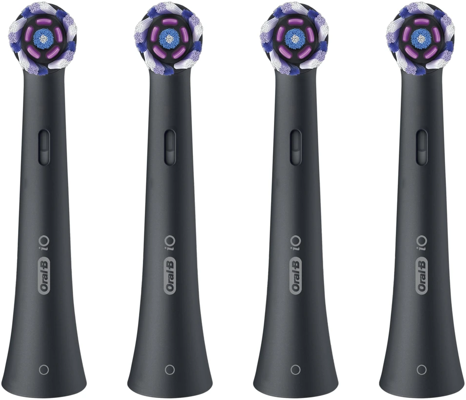Dantų šepetėlis Elektrinio dantų šepetėlio galvutė Oral-B iO Whitening WB-4, juoda sp., 4 vnt.