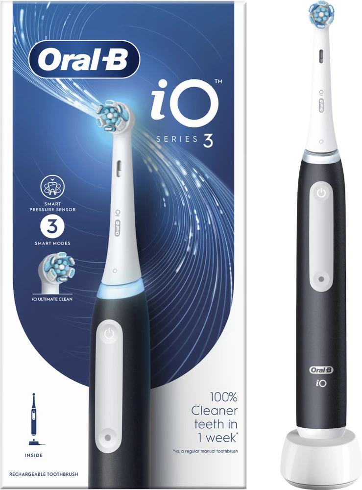 Elektrinis dantų šepetėlis Oral-B iO Series 3, juoda sp.