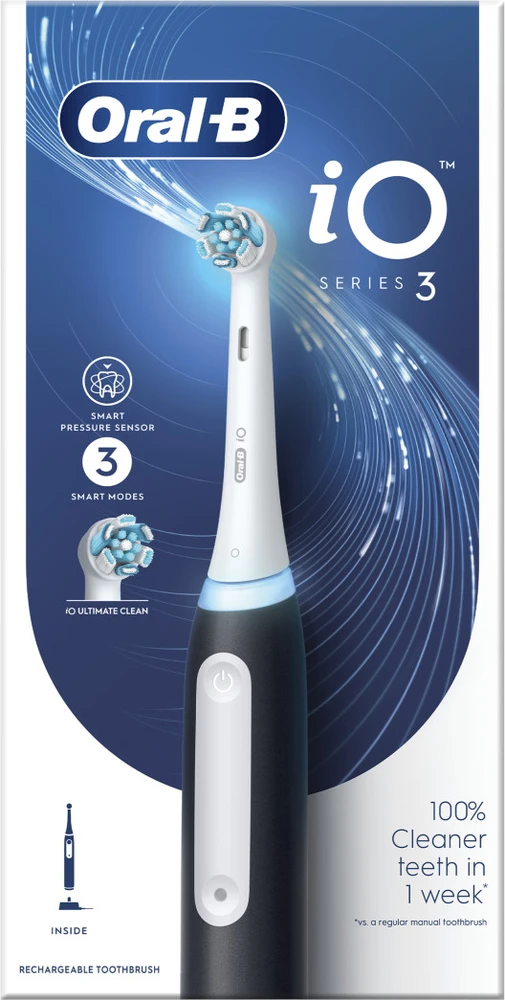 Elektrinis dantų šepetėlis Oral-B iO Series 3, juoda sp.