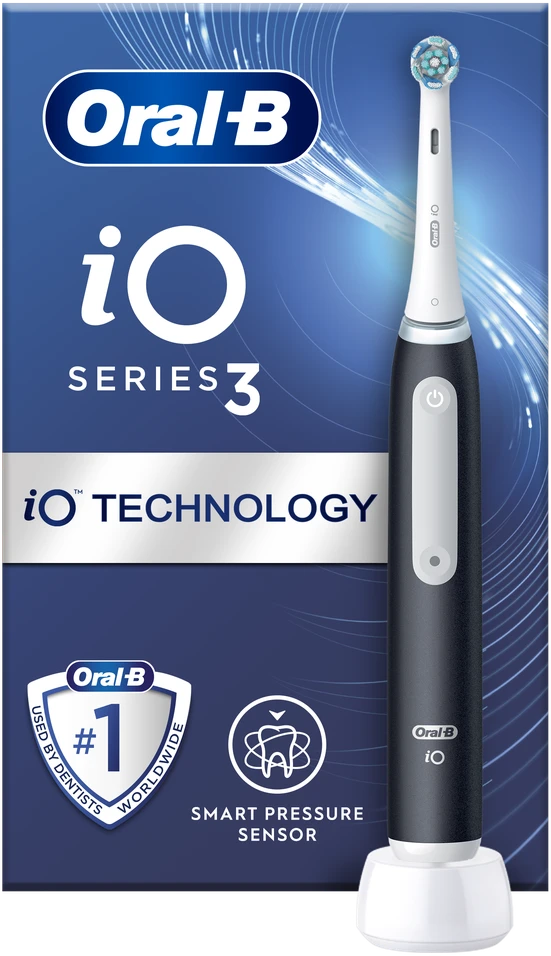 Elektrinis dantų šepetėlis Oral-B iO Series 3, juoda sp.