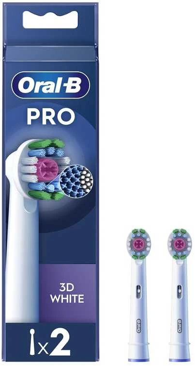 Dantų šepetėlis Elektrinio dantų šepetėlio galvutė Oral-B EB18-2 3D Baltas Pro, 2 vnt.