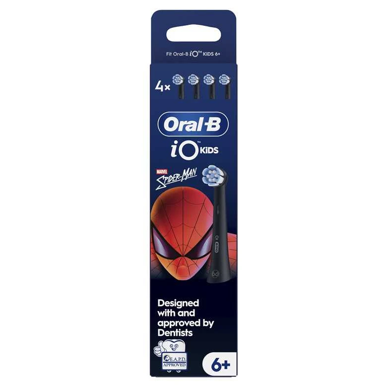 Oral-B iO Kids Spider-Man dantų šepetėlio galvutės, 4 vnt.