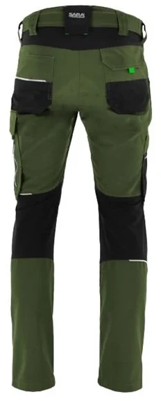 Darbo kelnės Sara Workwear Comfort, žalia, XL dydis