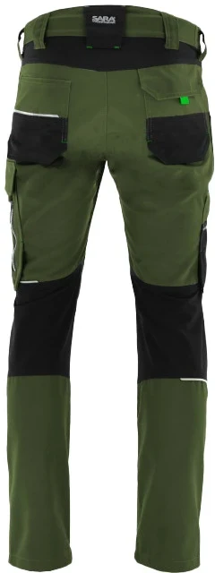Darbo kelnės Sara Workwear Comfort, žalia, XL dydis