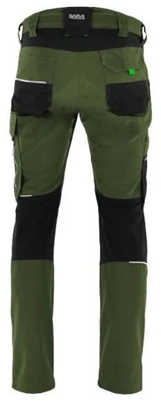 Darbo kelnės Sara Workwear Comfort, žalia, XL dydis