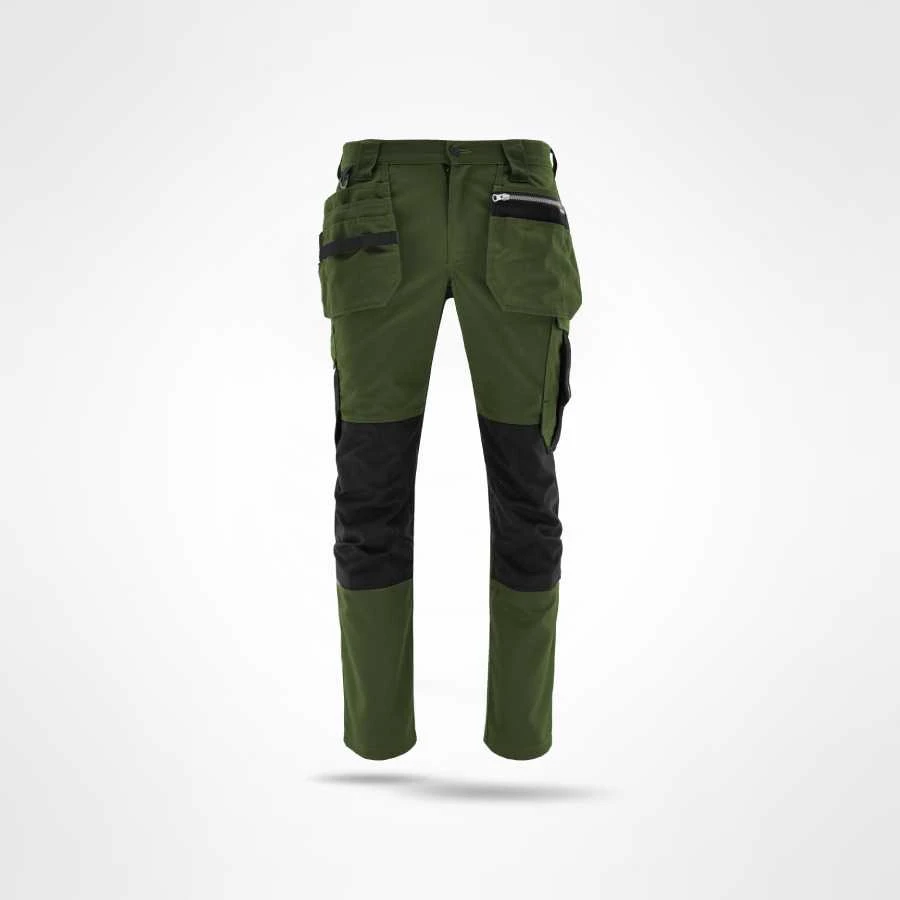Darbo kelnės Sara Workwear Comfort, žalia sp., M dydis