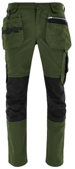 Darbo kelnės Sara Workwear Comfort, žalia, XL dydis