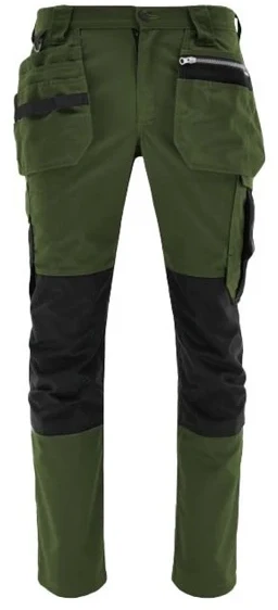 Darbo kelnės Sara Workwear Comfort, žalia, XL dydis