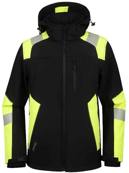 Darbinė striukė Pesso, juoda/geltona, 2XL dydis