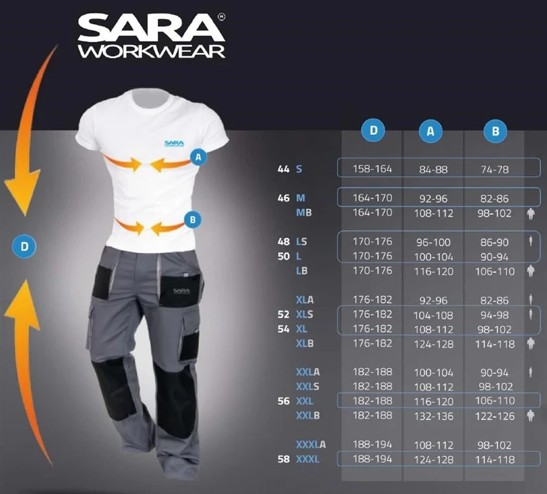 Darba jaka vīriešu Sara Workwear Norman 10-410, zila krās., LS dydis