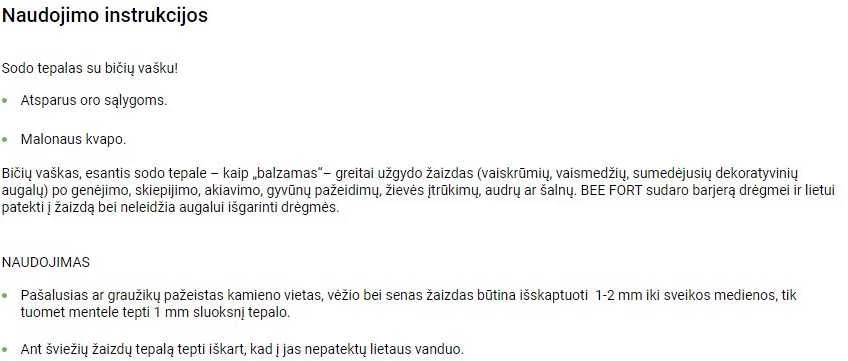 Mkds Tepamas sodo tepalas su bičių vašku BEE FORT, 150 g