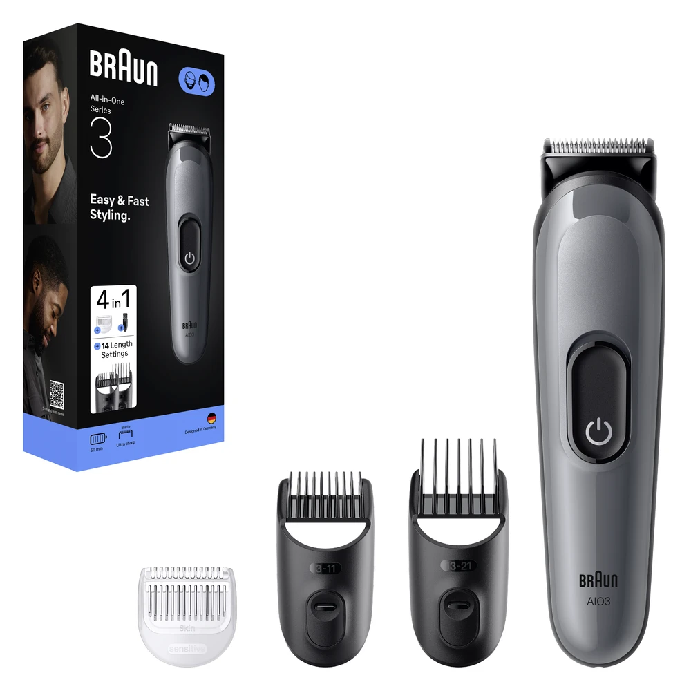 Barzdaskutė AIO3500 Braun Kirpimo Rinkinys Viskas Viename 4in1