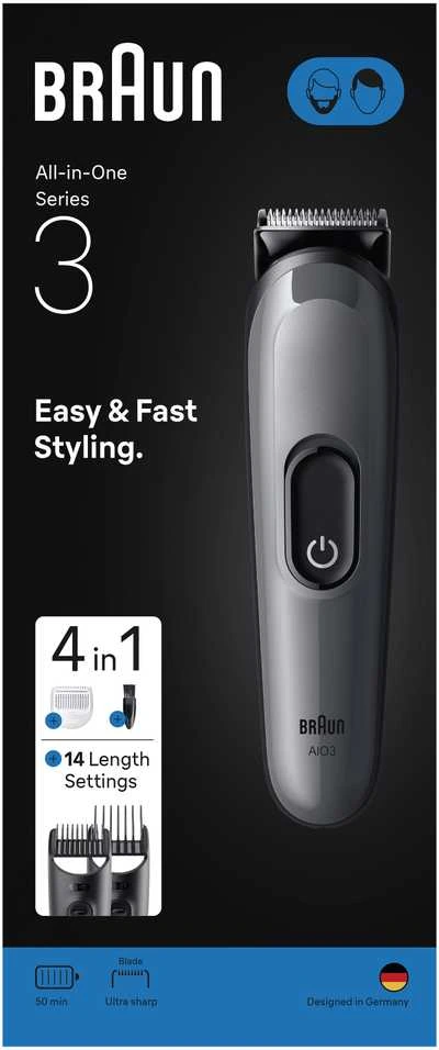 Barzdaskutė AIO3500 Braun Kirpimo Rinkinys Viskas Viename 4in1