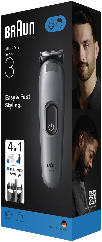 Barzdaskutė AIO3500 Braun Kirpimo Rinkinys Viskas Viename 4in1
