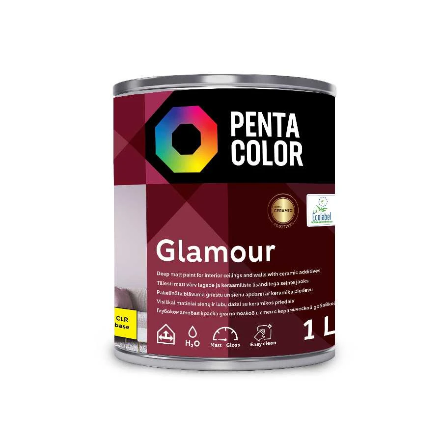 Dažų bazė Pentacolor Glamour, emulsiniai, visiškai matiniai, 1 l