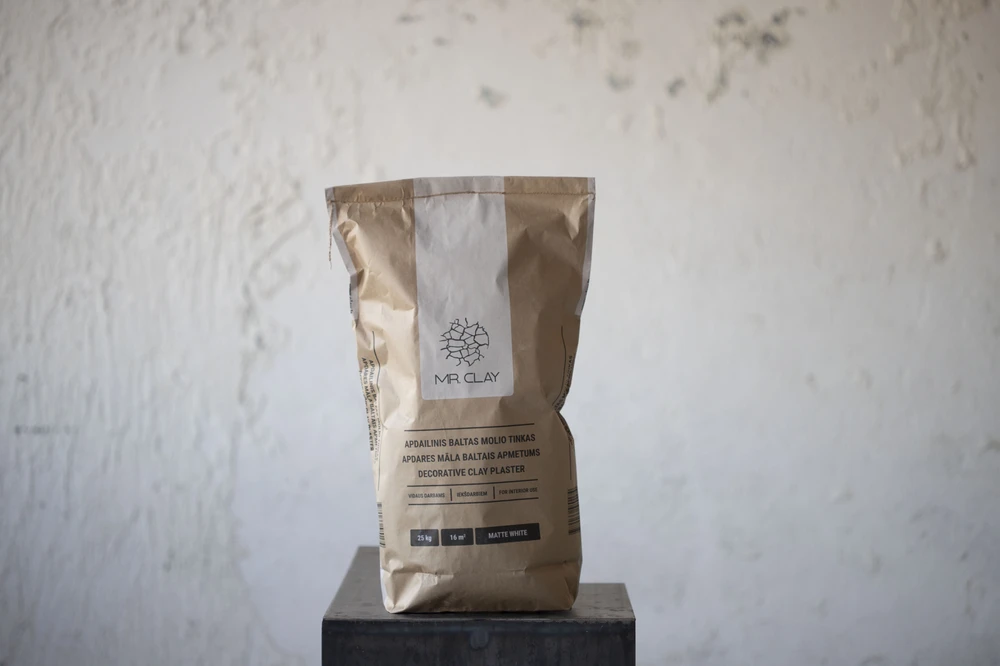 CLAY PLASTER DECOR 25 KG Baltas
