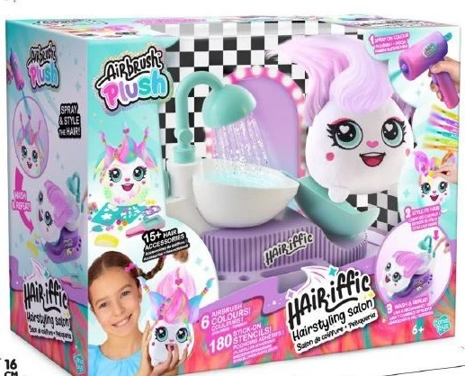 Pliušinis žaislas su plaukų dažymo rinkiniu Canal Toys Airbrush Plush Hair'iffic