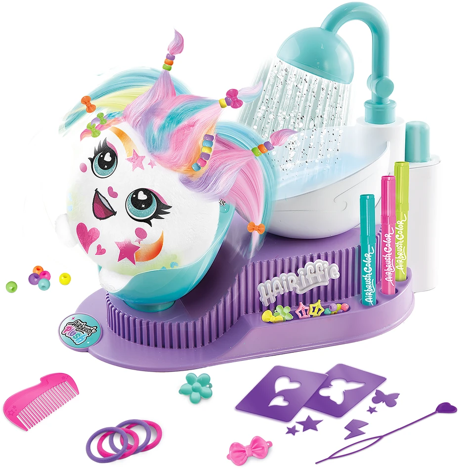Pliušinis žaislas su plaukų dažymo rinkiniu Canal Toys Airbrush Plush Hair'iffic