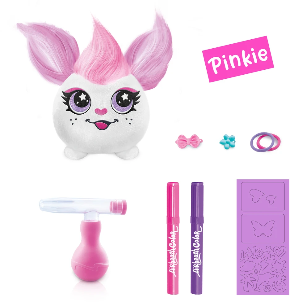 Nezatříděno STYLE 4 EVER AIRBRUSH HAIR´IFFIC Mini pliušinis gyvūnėlis su aerografu