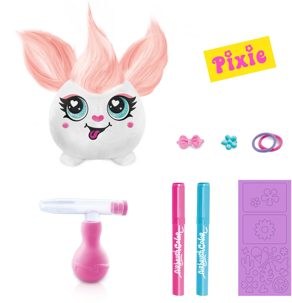 Nezatříděno STYLE 4 EVER AIRBRUSH HAIR´IFFIC Mini pliušinis gyvūnėlis su aerografu
