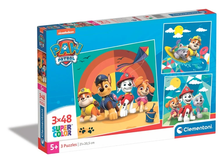 Dėlionė 3in1 Clementoni PAW PATROL 25291, 21 cm x 20.5 cm, 144 vnt.