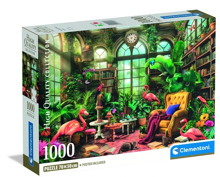 Clementoni Dėlionė 1000  vnt. - Biblioteka