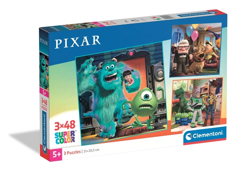 Dėlionė Clementoni Super Color Pixar 25065. 21x20,5. 144 vnt.