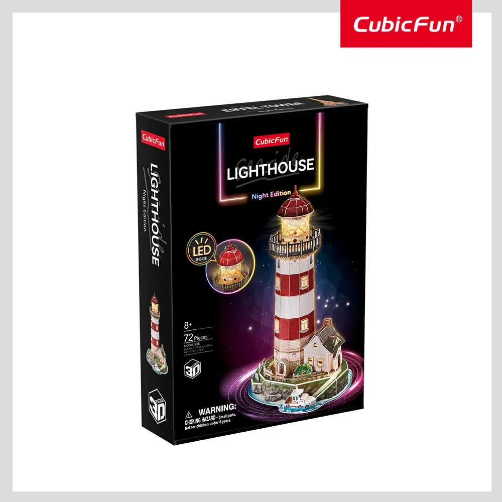 CUBIC FUN CUBICFUN 3D dėlionė su LED „Švyturys“