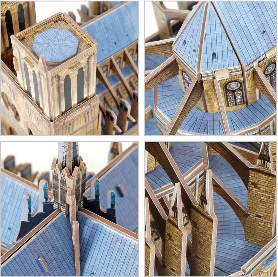 3D dėlionė su Notre Dame katedra CubicFun, 53 d.