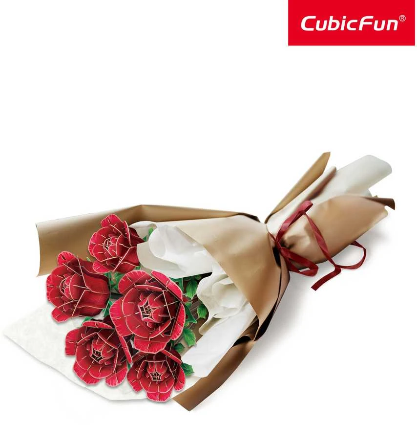 CUBIC FUN CUBICFUN 3D dėlionė „Rožių puokštė“
