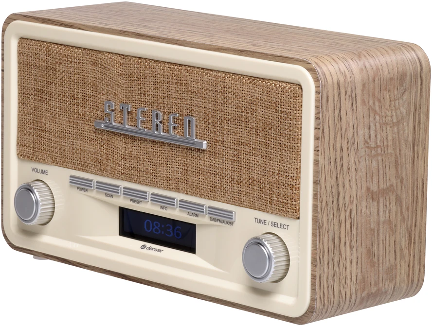 Radijas retro Denver DAB-18 šviesaus medžio