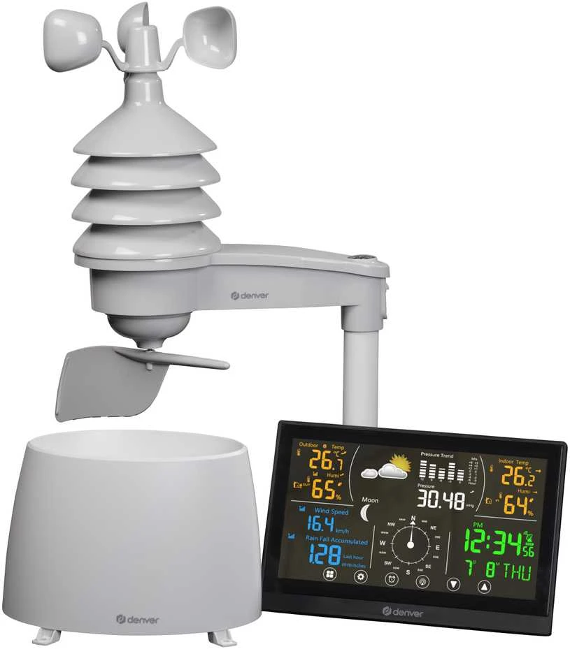 DNV Denver WS-650 skaitmeninė oro stotelė Balta AC-Baterija