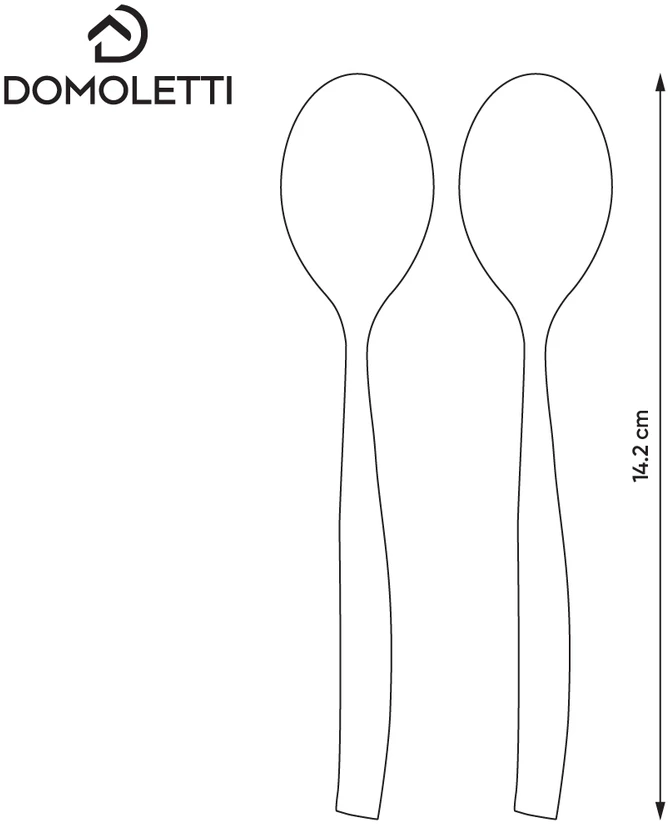 Desertinis šaukštelis Domoletti Shark X90S2SH/CR, nerūdijantysis plienas, pilka sp., 2 vnt.