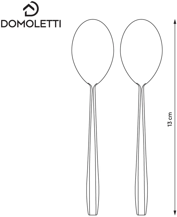 Desertinis šaukštelis Domoletti Sonia X90S2SO/CR, nerūdijantysis plienas, pilka sp., 2 vnt.
