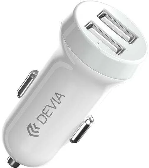 Įkroviklis automobilinis Devia Idrawer Lightning baltas