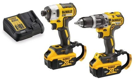 Įrankių rinkinys DeWalt DCK266P2LR-QW (DCD796 + DCF887); 18 V; 2x5,0 Ah akum.