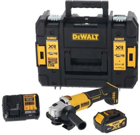 DEWALT kampinis šlifuoklis 125mm 18V DCG407M1T 1x4,0Ah BL TSTAK