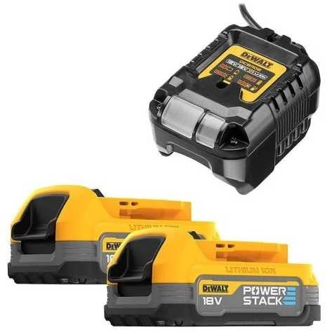 De Walt Akumuliatorius DeWalt DCB1102E2-QW; 18 V; 2x1,7 Ah; Li-ion + pakrovėjas DCB1102