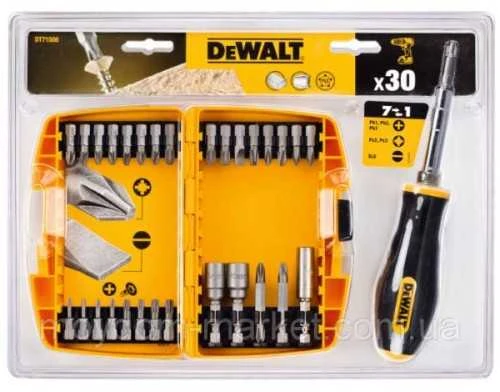 Rankena atsuktuvui DeWalt DT71506 + sukimo antgaliai