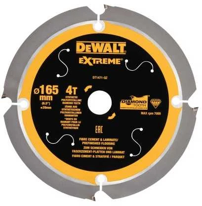 Pro Pjovimo diskas fibrocementui DeWalt; 165x1,8x20,0 mm; Z4; 12°