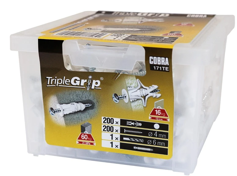 Cobra Įvarai GKP, 4 x 29 mm, plastikiniai, 200 vnt.