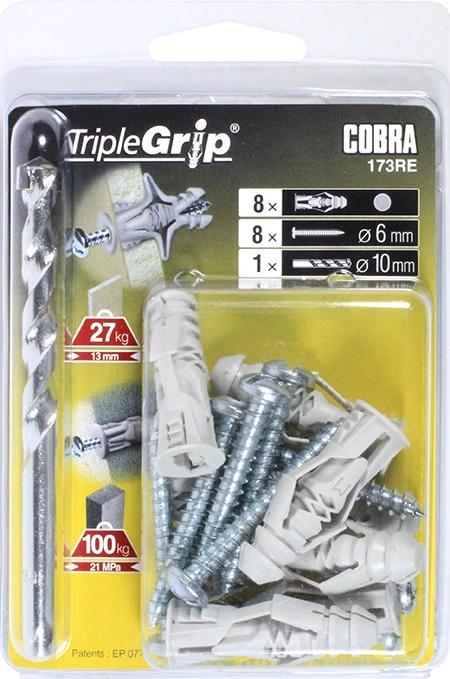 Cobra Įvarai GKP, 6 x 39 mm, plastikiniai, 8 vnt.